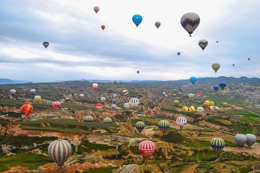 Cappadocia: Göreme Sunrise Hot Air Balloon Ride w/ Breakfast - The 45-minute flight: fairy chimneys, caves, and real bird’s-eye perspective