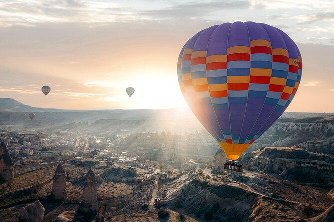 Cappadocia Hot Air Ballon experiences in Goreme - Uchisar Castle from above: the first big wow moment