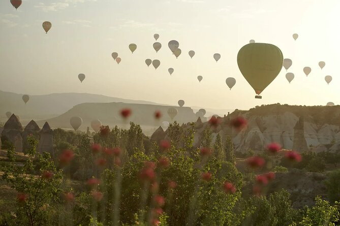 Cappadocia Hot Air Balloon with Pickup, Breakfast & Champagne - Fairy Chimneys in the basket: about 1 hour of real sky time