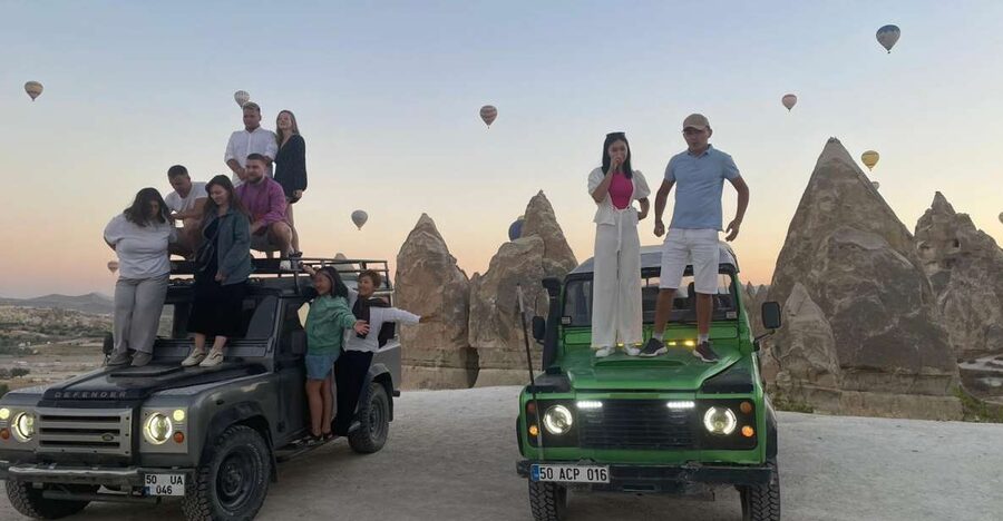 Cappadocia: Jeep Safari with Mini Underground City - Eagle Hill Point and the Champagne Party Moment