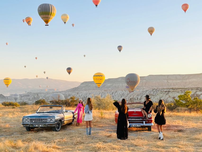 Cappadocia: Private Classic Car Trip with Photoshoot Option - Sunrise balloon look, with a photoshop backup plan