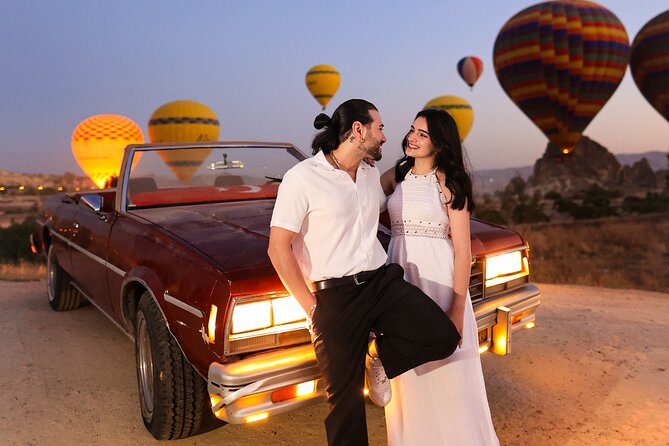 Cappadocia Private Photo Shoot with Flying Dress & Vintage Car - What you get for $355.04, and what you might need to plan