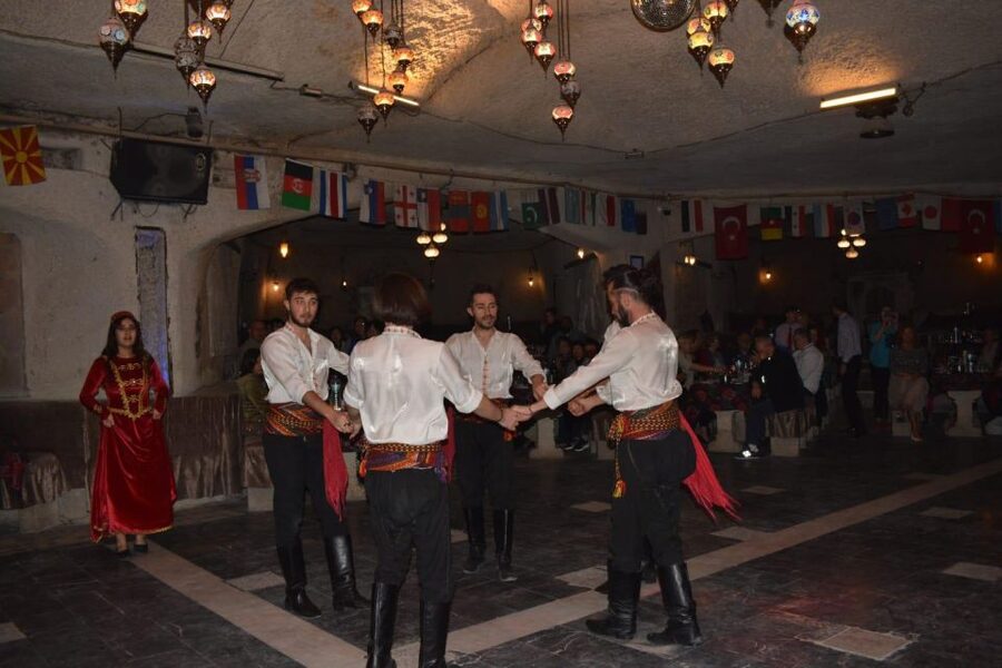 Cappadocia: Traditional Turkish Performance Night with Drink - The Show Flow: Folklore Dances, Fire Show, Drums, and Knife Dancing