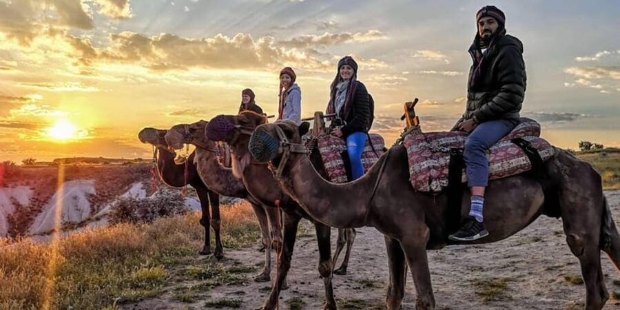 From Cappadocia: Sunrise or Sunset Camel Riding Day Trip - Red and Rose Valleys on camel, plus Pigeon Valley in one tight window