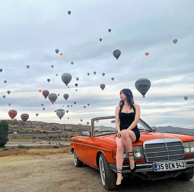 Göreme: Classic Car Tour - Göreme scenic views and the sunrise or balloon angle