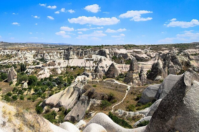 PRIVATE Cappadocia Tour & Underground City Combined with TICKETS - Uchisar Castle outside: the fairy chimney view hit