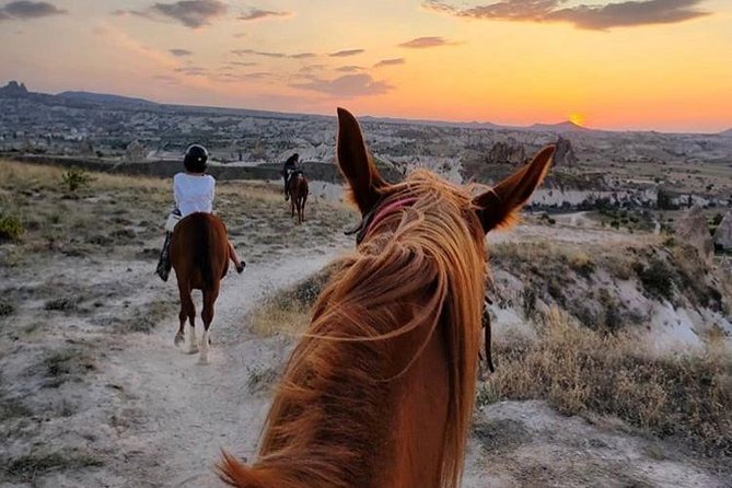 Sunset Horsebackriding-Tour through the Valleys of Cappadocia - Up Red Valley and the church-cave cafe break